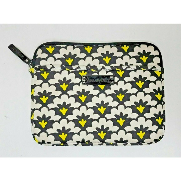 Vera Bradley Fanfare Fans Yellow Black Neoprene Tablet eReader Sleeve Retired - Picture 1 of 5
